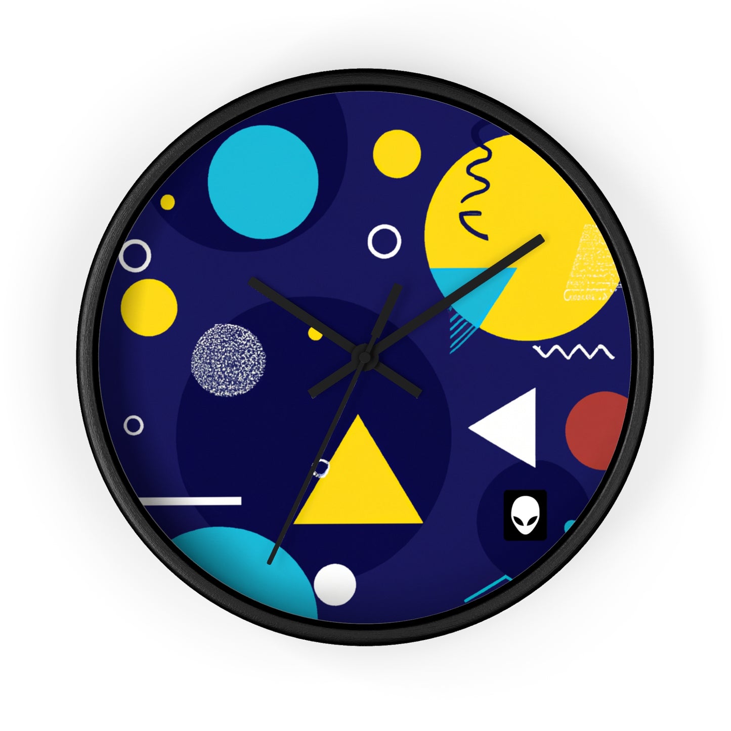 "Geometric Fusion: Bringing Your Vision to Colorful Life" - The Alien Wall Clock