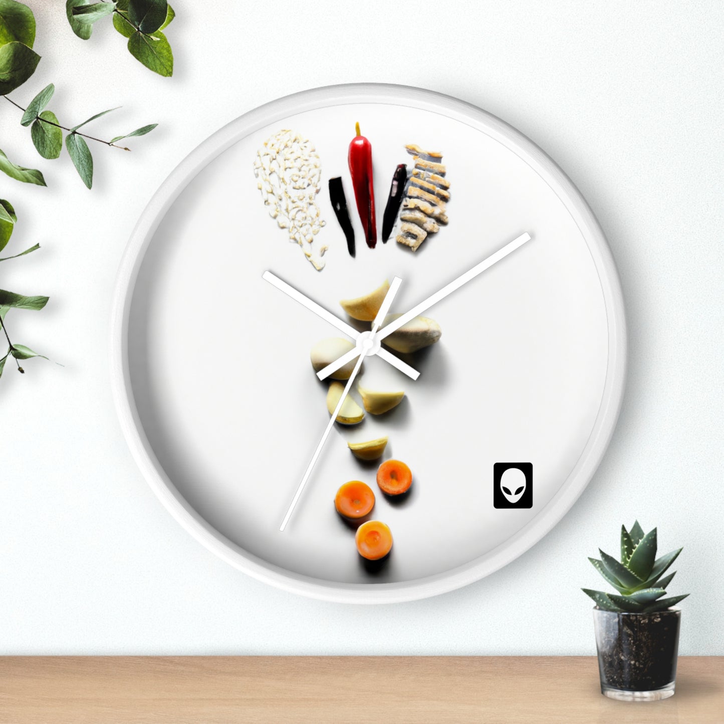 "Cocinando creatividad: arte de cocina de bricolaje" - El reloj de pared alienígena