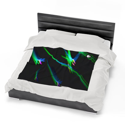 "Illuminated Splendor" - The Alien Velveteen Plush Blanket