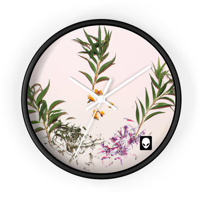 "Exploring Nature's Palette: An Experiment in Abstract Art" - The Alien Wall Clock