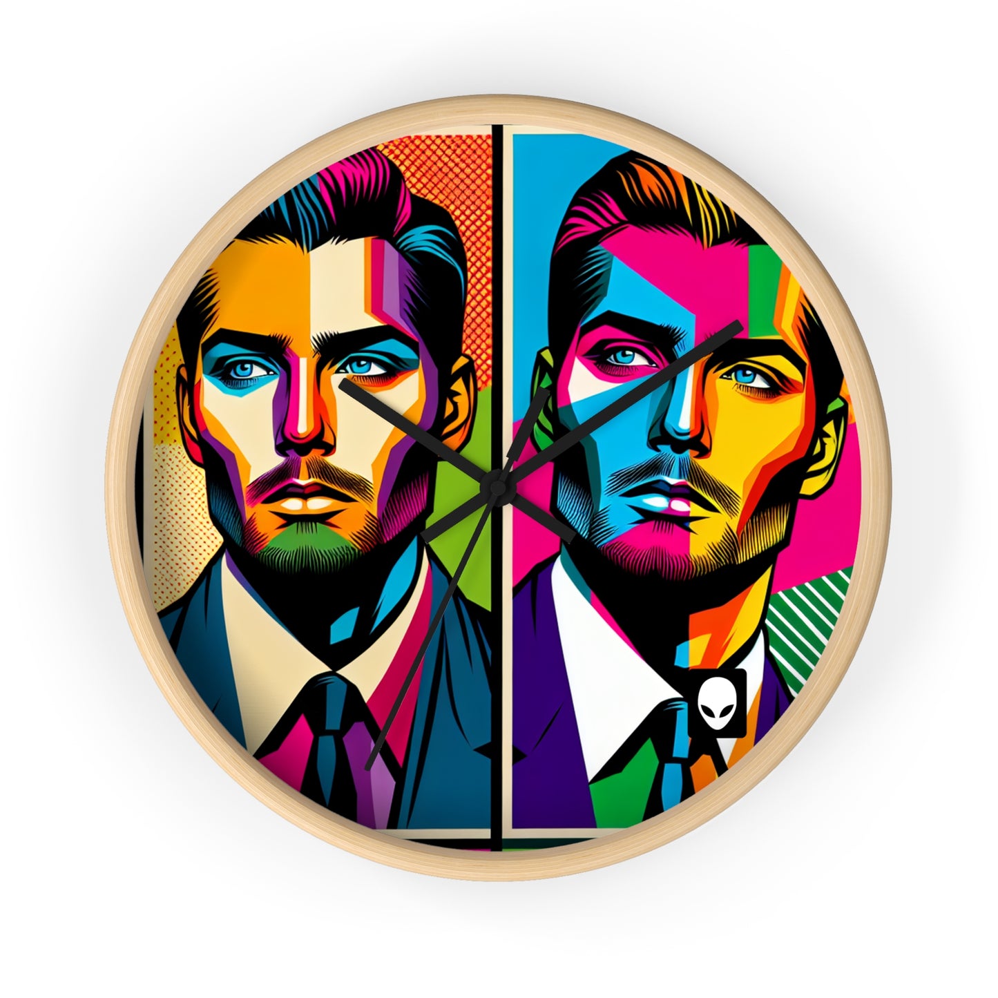 "Celebrity Pop Art Portrait" - The Alien Wall Clock Pop Art Style