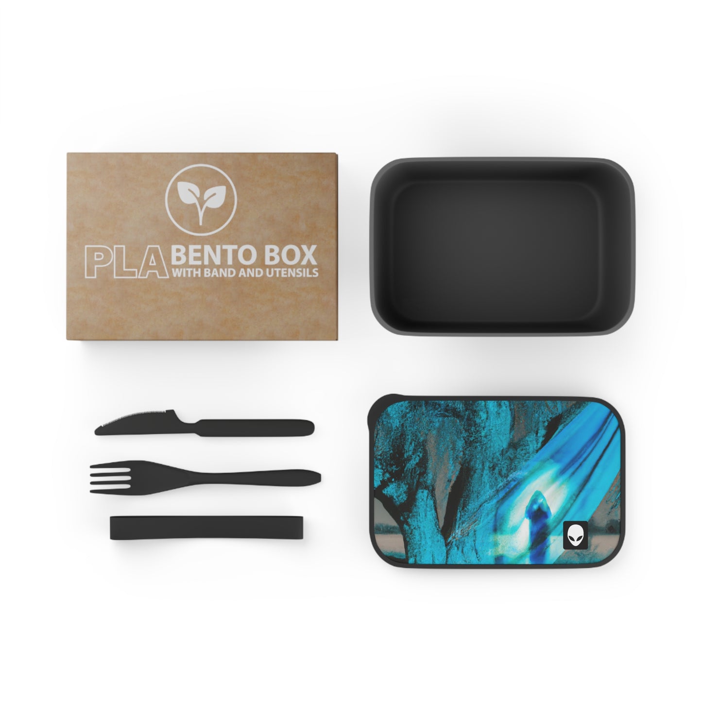 "Dreamscape: Exploring the Inner Realm" - The Alien Eco-friendly PLA Bento Box with Band and Utensils