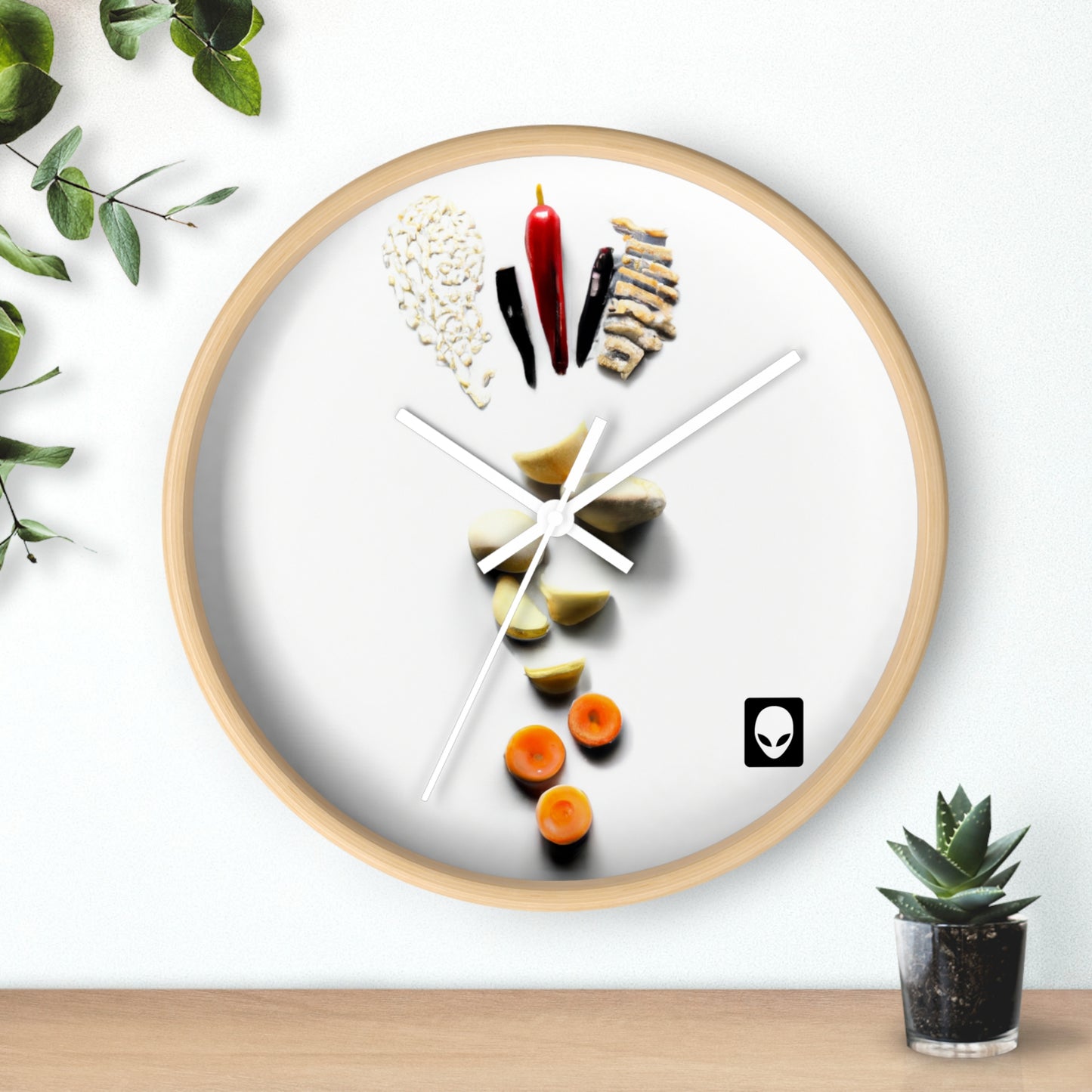 "Cocinando creatividad: arte de cocina de bricolaje" - El reloj de pared alienígena