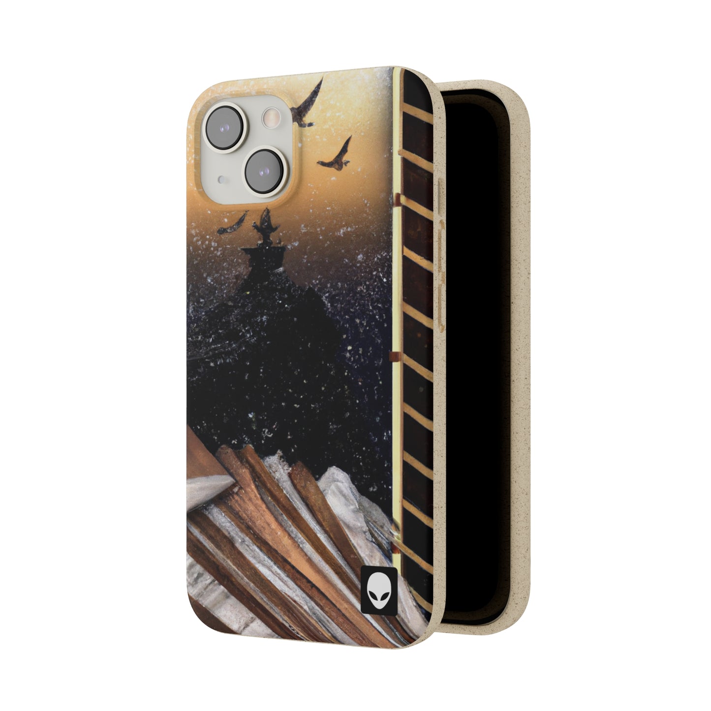 "A Tale of Storytelling Art: A Mixed Media Masterpiece" - The Alien Eco-friendly Cases