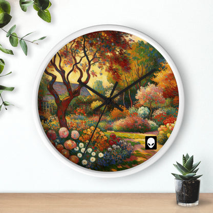 "Fauvist Garden Oasis" - The Alien Wall Clock Fauvism Style