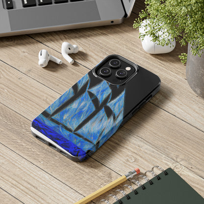 "El velero azul y las velas blancas: Una aventura de libertad en el mar" - The Alien Tough Phone Cases