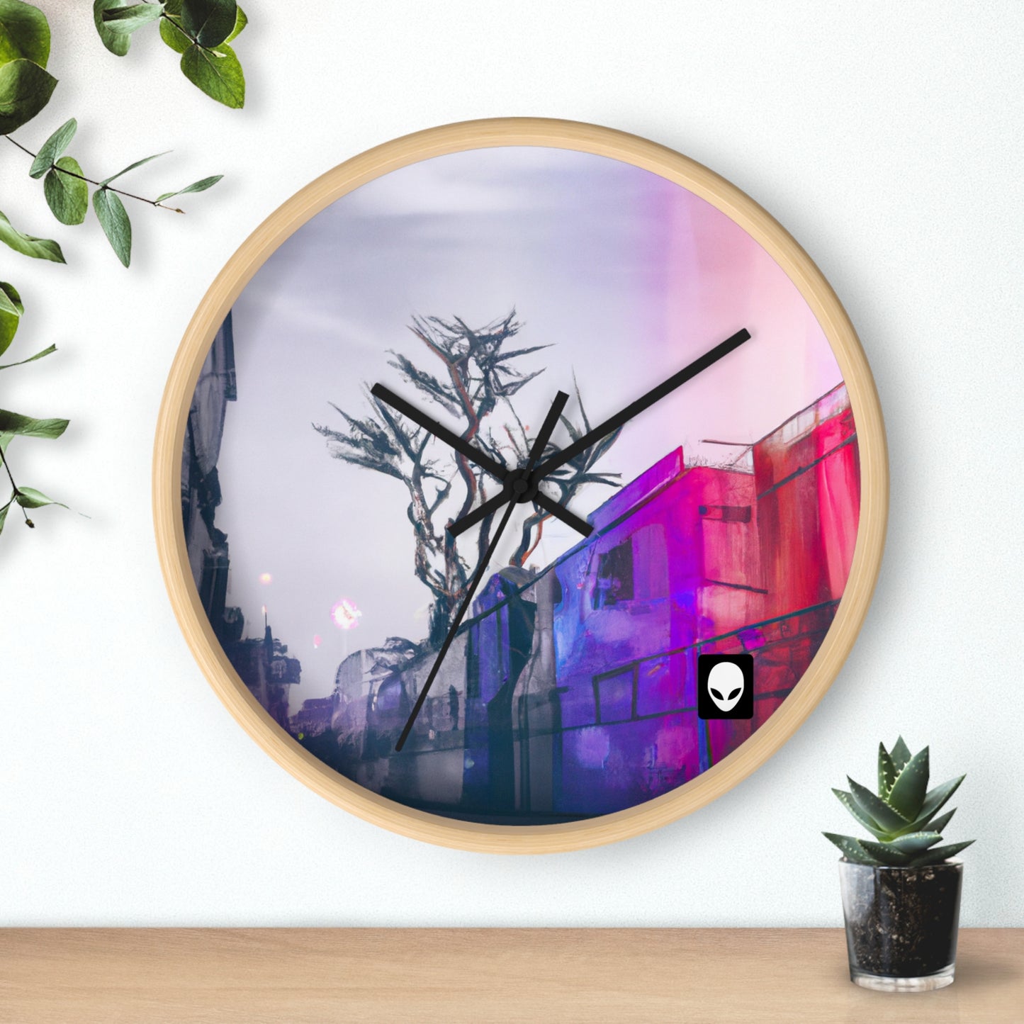 "Explorando fotografías en color" - El reloj de pared alienígena