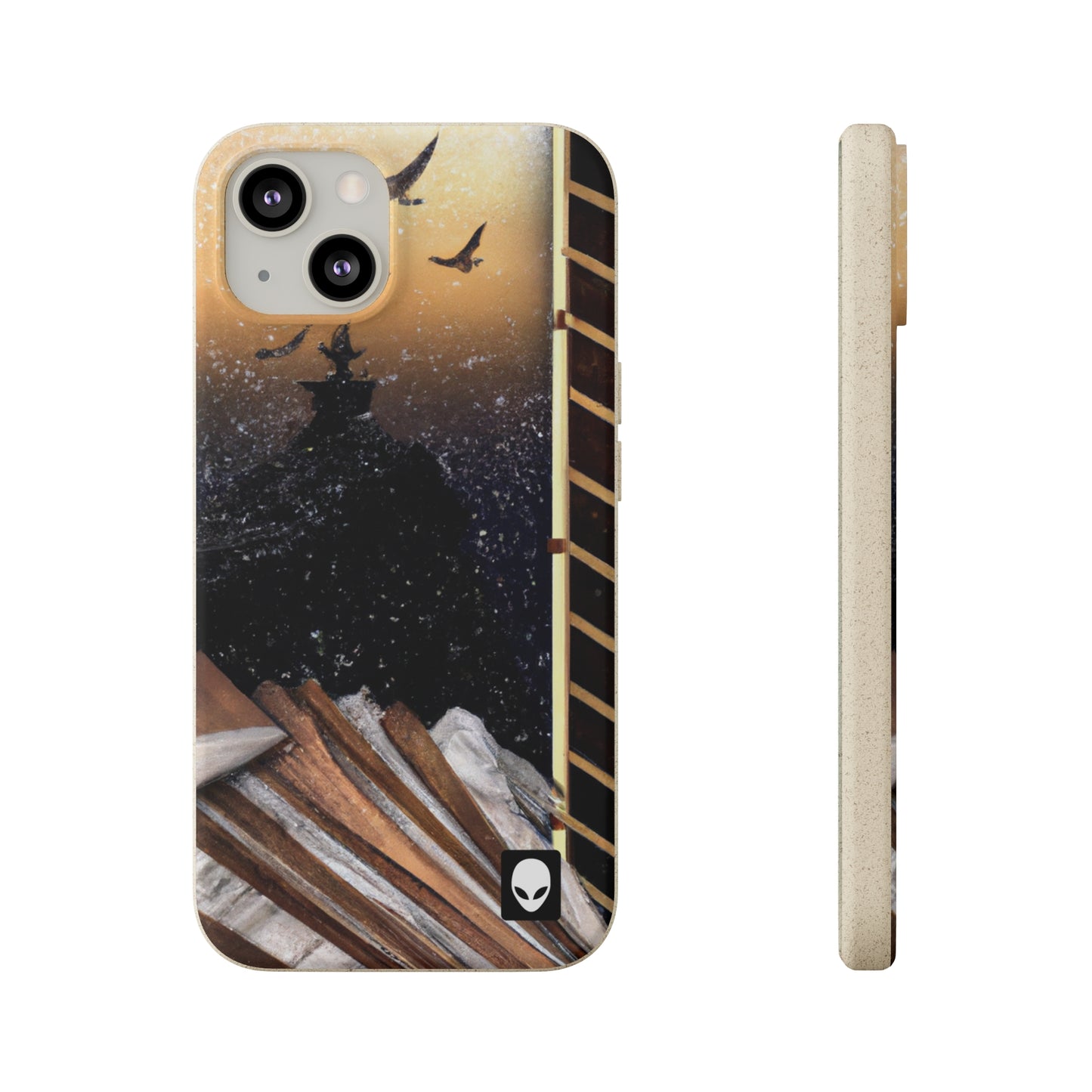 "A Tale of Storytelling Art: A Mixed Media Masterpiece" - The Alien Eco-friendly Cases