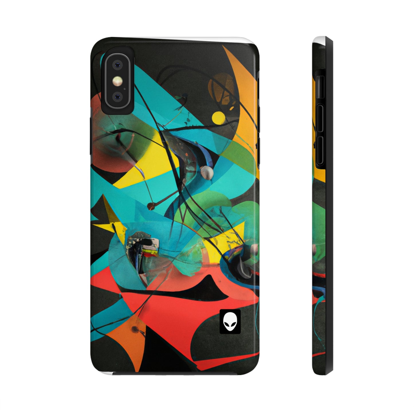 „Illusionäre Perspektive: Ein bunter Tanz des Lichts“ – The Alien Tough Phone Cases