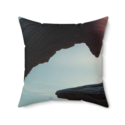 "Alien Landscape Odyssey" - The Alien Square Pillow