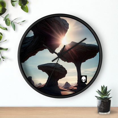 "Alien Landscape Odyssey" - El reloj de pared alienígena