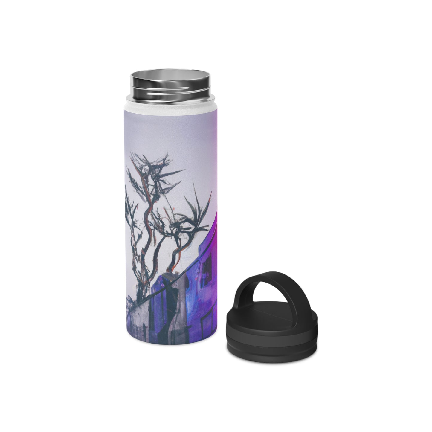 "Exploring Photographs in Color" - The Alien Stainless Steel Water Bottle, Handle Lid