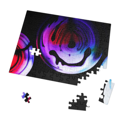 "Exploring Contrasts: A Colorful Dance of Luminance and Chromatic Aberration" - The Alien Jigsaw Puzzle