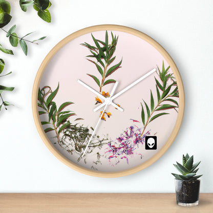 "Exploring Nature's Palette: An Experiment in Abstract Art" - The Alien Wall Clock