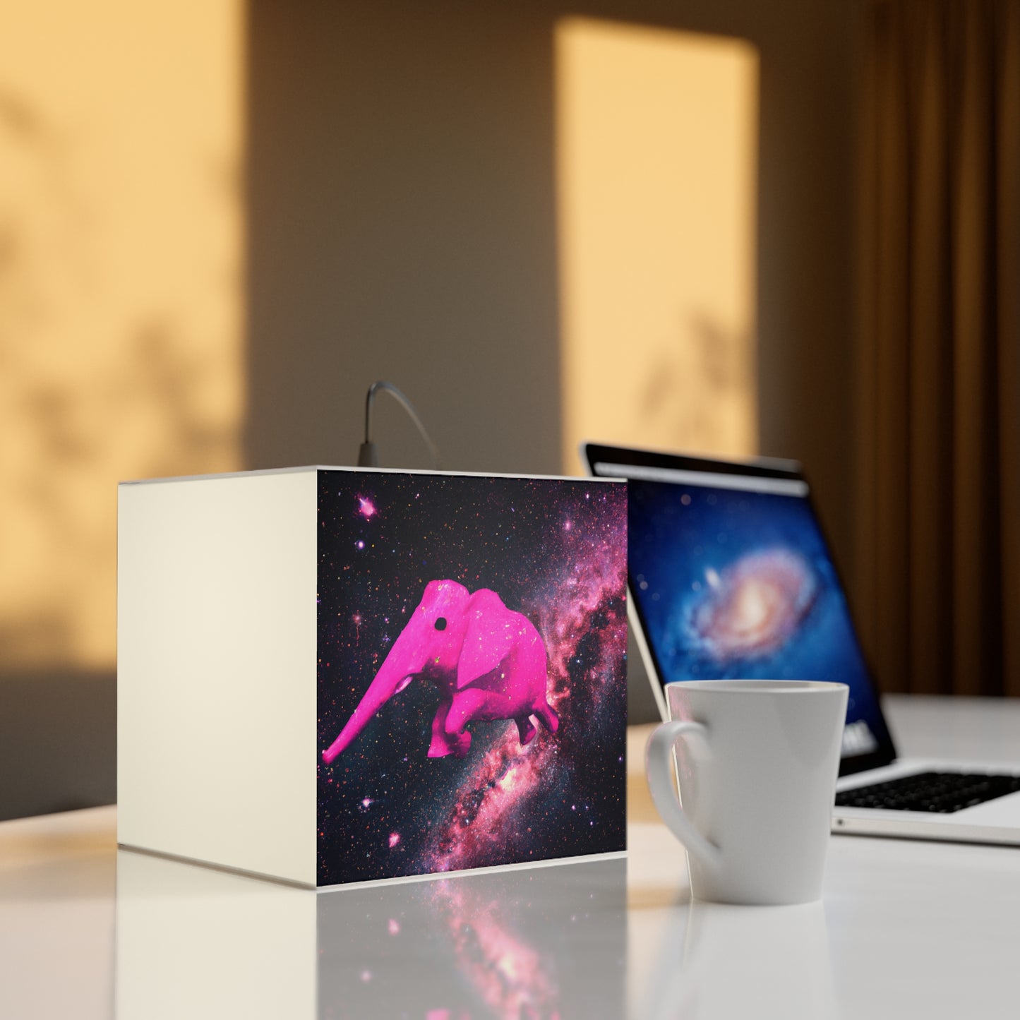 "Majestic Pinkelephant Exploration" - The Alien Light Cube Lamp