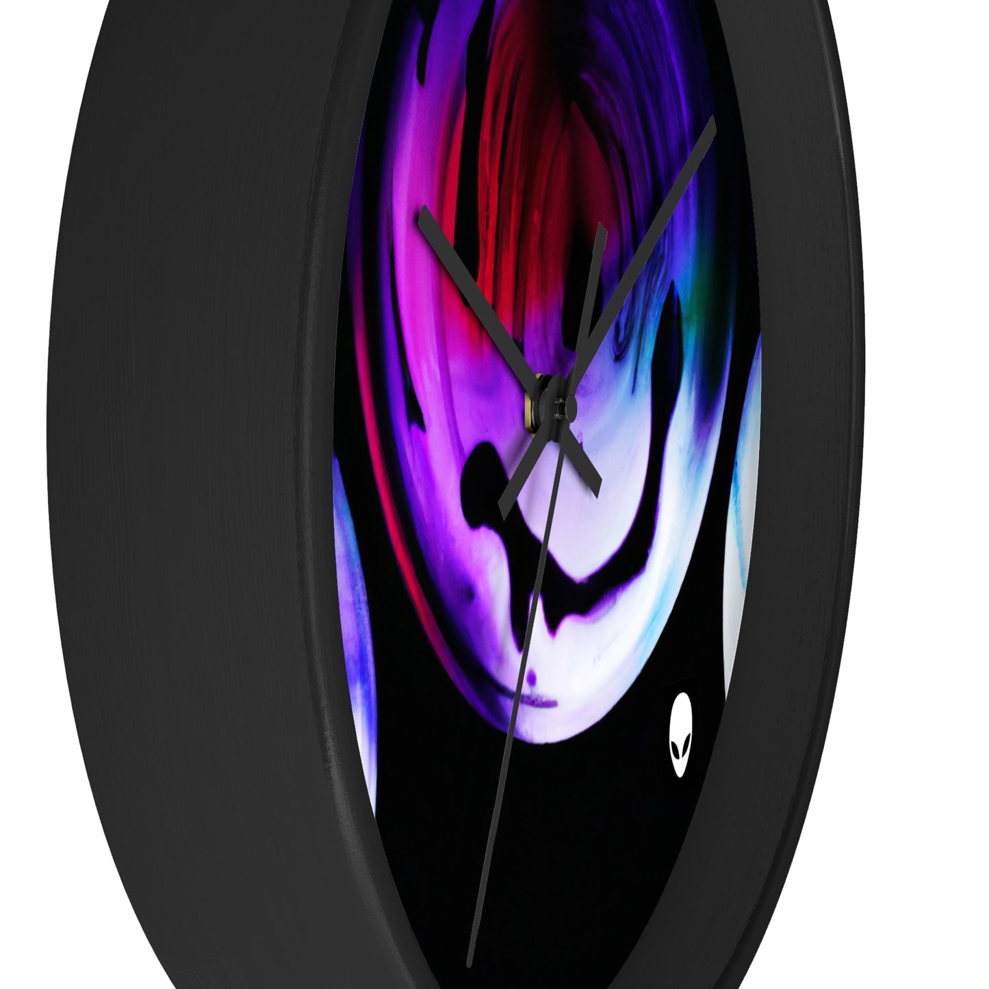 "Exploring Contrasts: A Colorful Dance of Luminance and Chromatic Aberration" - The Alien Wall Clock