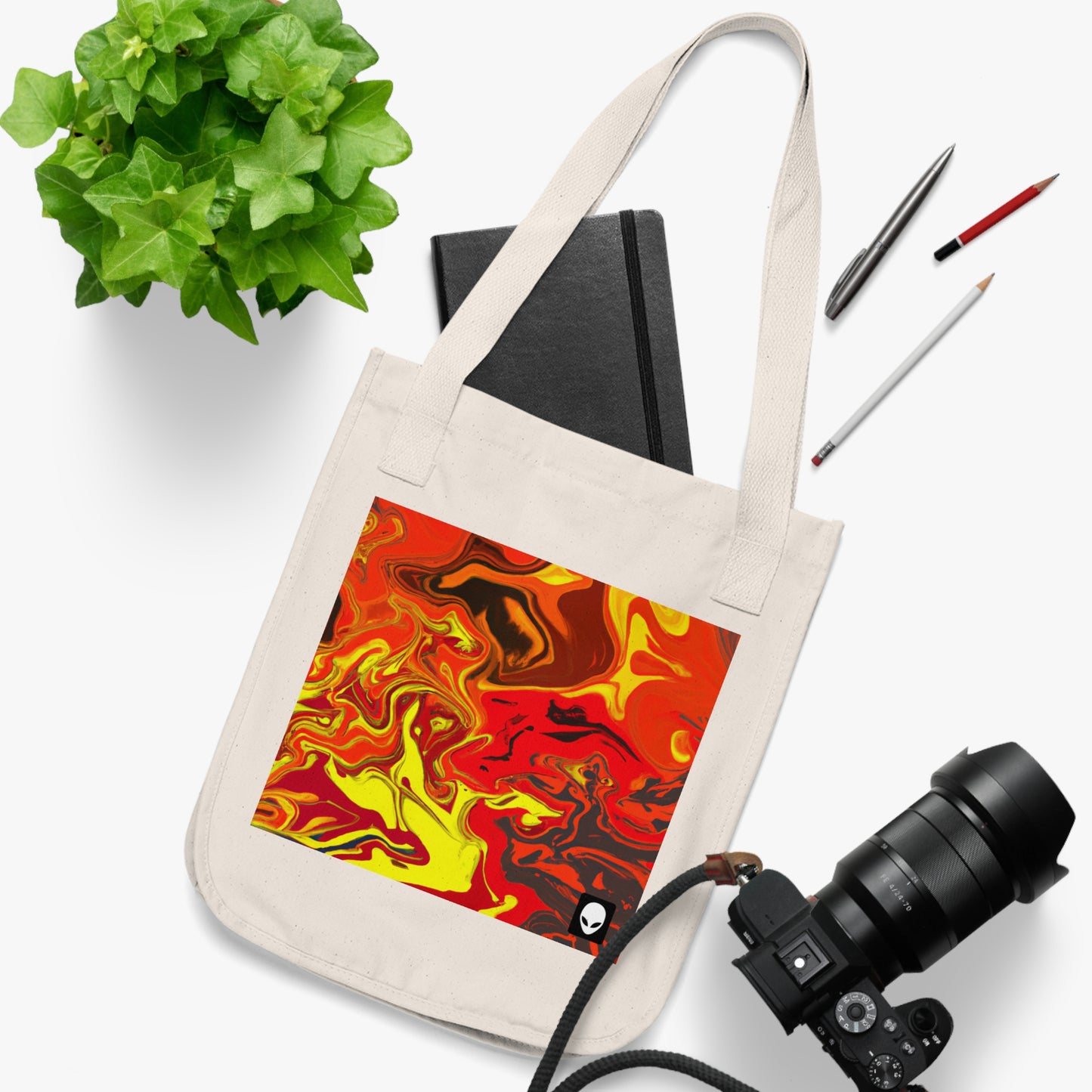 "Abstract Energy in Motion" - The Alien Eco-friendly Tote Bag