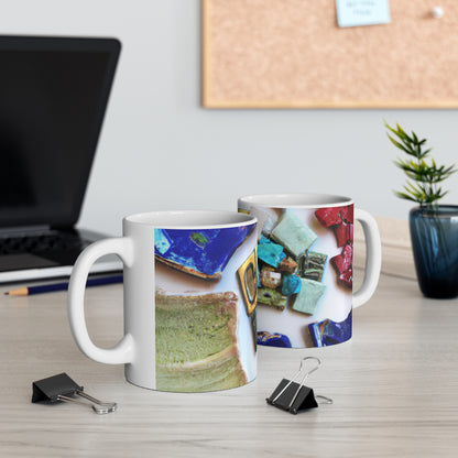 "A Mosaic of Resilience: A Creative Exploration of Strength and Endurance" - The Alien Ceramic Mug 11 oz