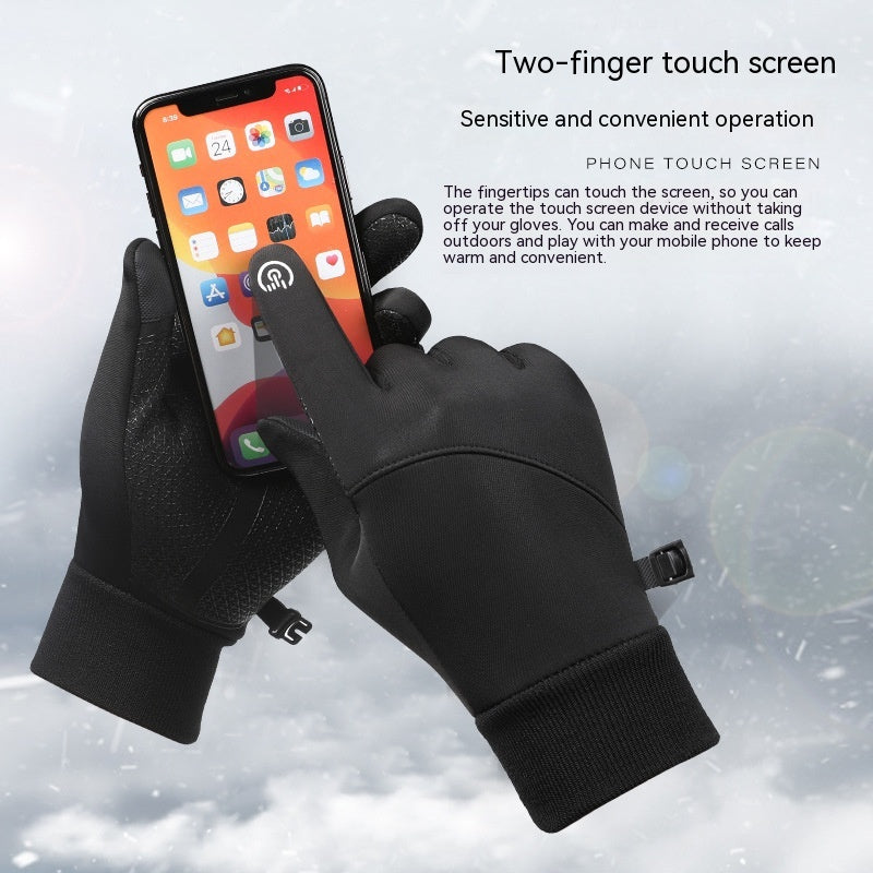 Guantes cálidos con pantalla táctil y forro polar para deportes al aire libre, moda para hombres y mujeres