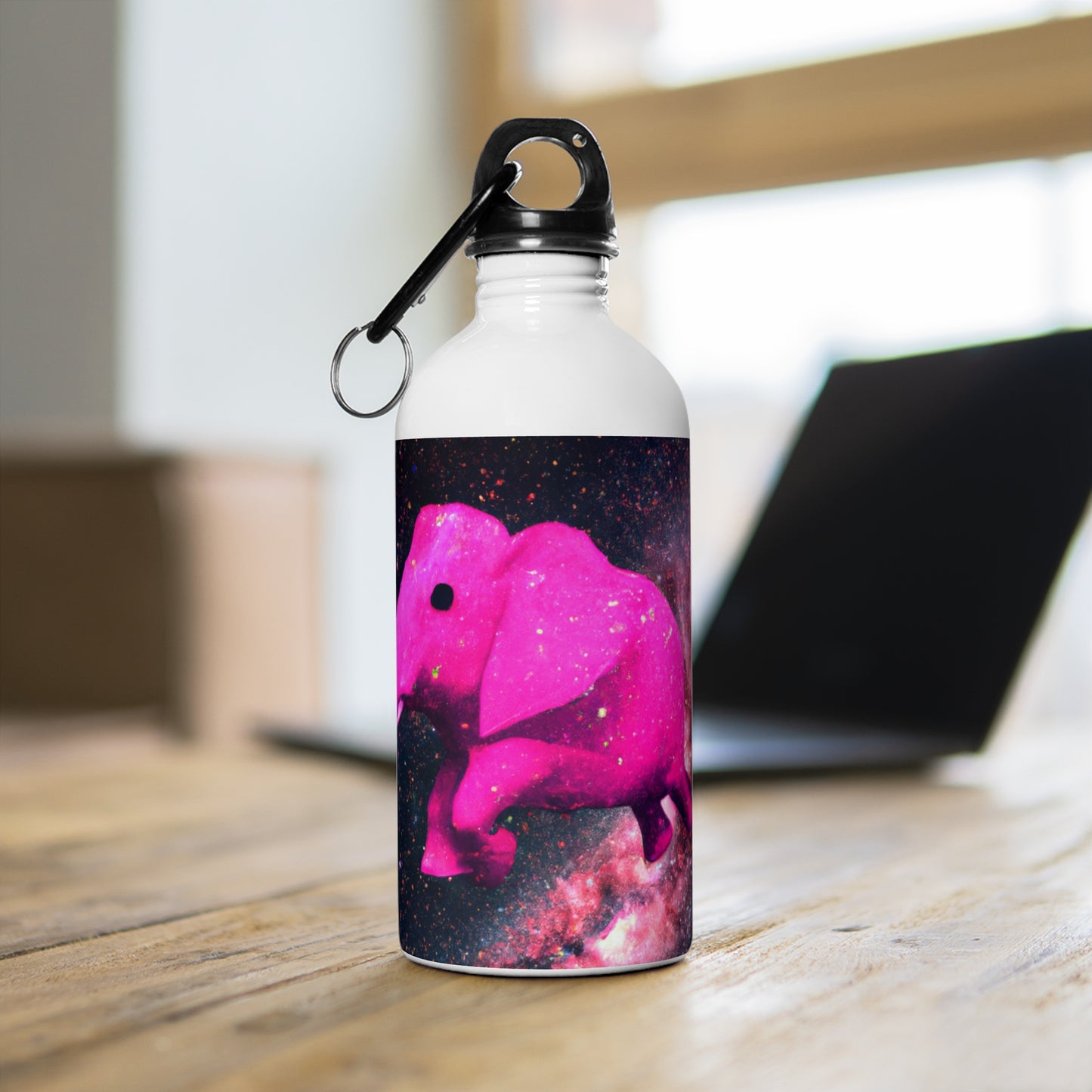 "Majestic Pinkelephant Exploration" - La botella de agua alienígena de acero inoxidable