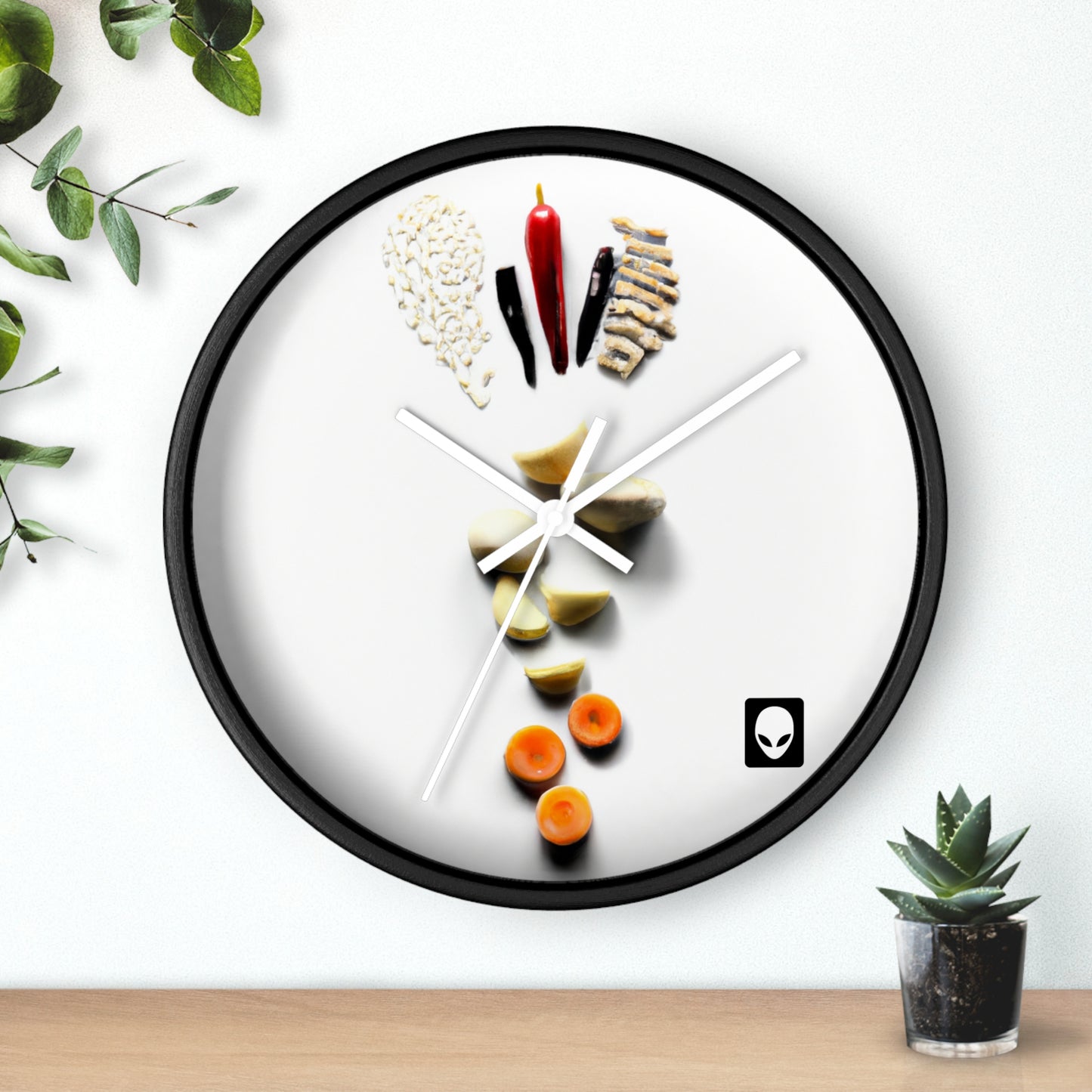 "Cocinando creatividad: arte de cocina de bricolaje" - El reloj de pared alienígena