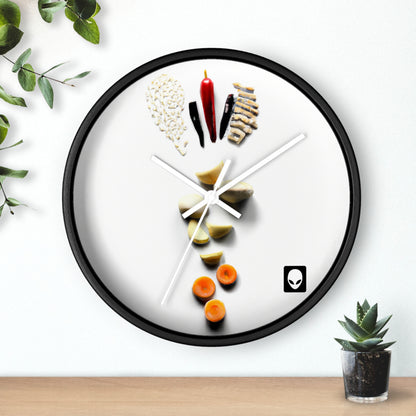 "Cocinando creatividad: arte de cocina de bricolaje" - El reloj de pared alienígena