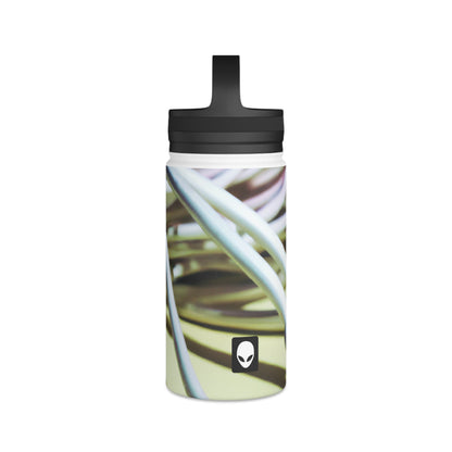 "Abstract Artistry: Constructing Emotion from Common Objects" - The Alien Stainless Steel Water Bottle, Handle Lid