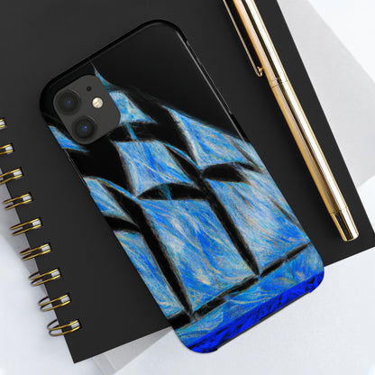 „El velero azul y las velas blancas: Una aventura de libertad en el mar“ – The Alien Tough Phone Cases