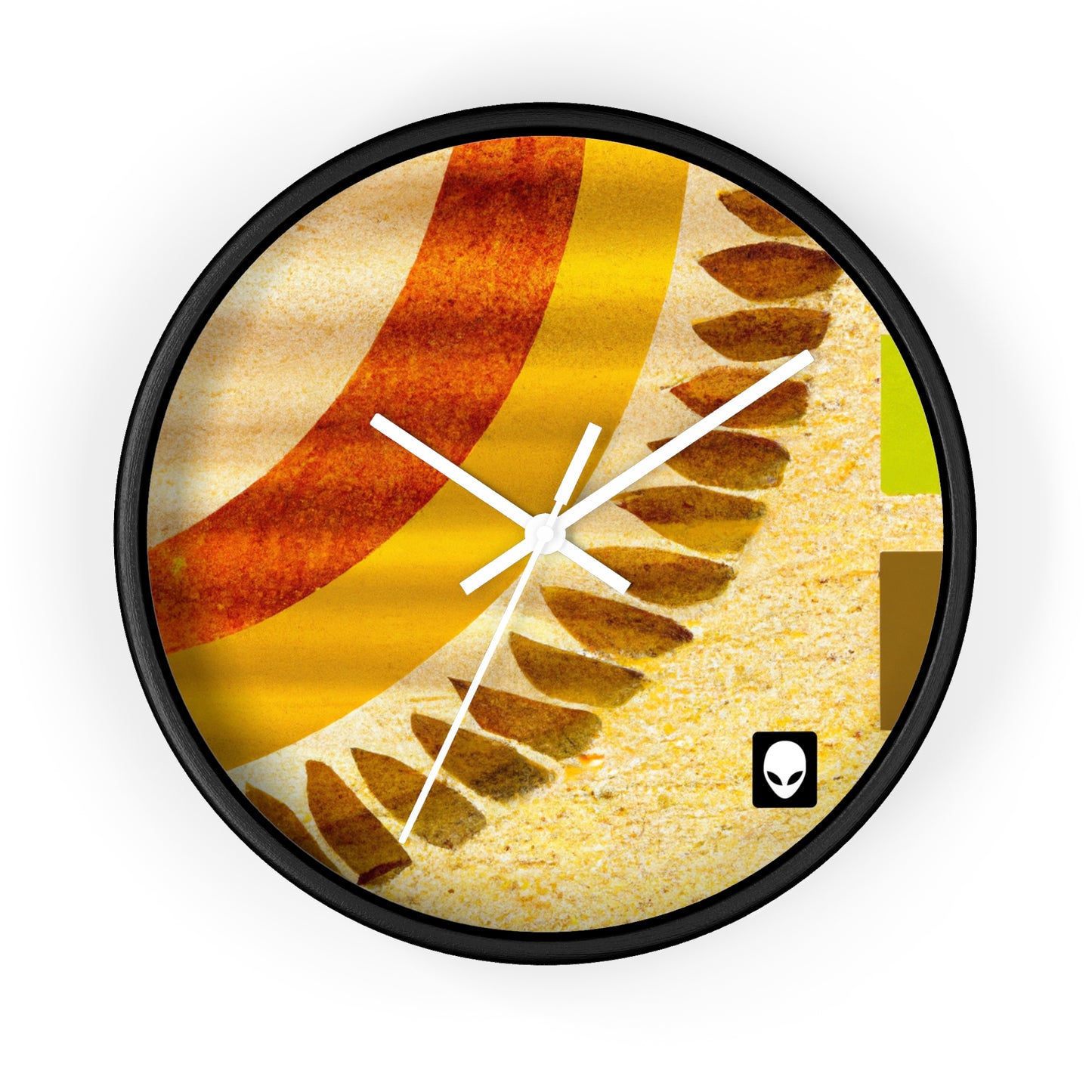 "A Natural Mosaic: Shapes and Colors from the Earth" - The Alien Wall Clock