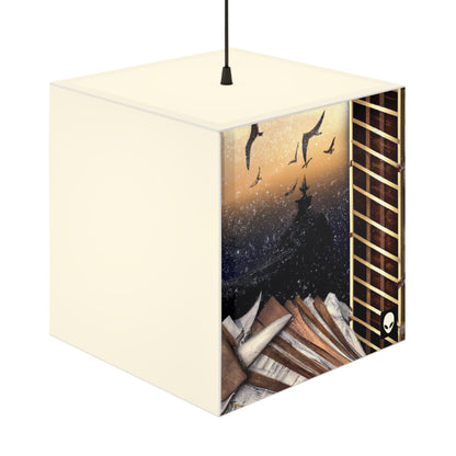 "A Tale of Storytelling Art: A Mixed Media Masterpiece" - The Alien Light Cube Lamp