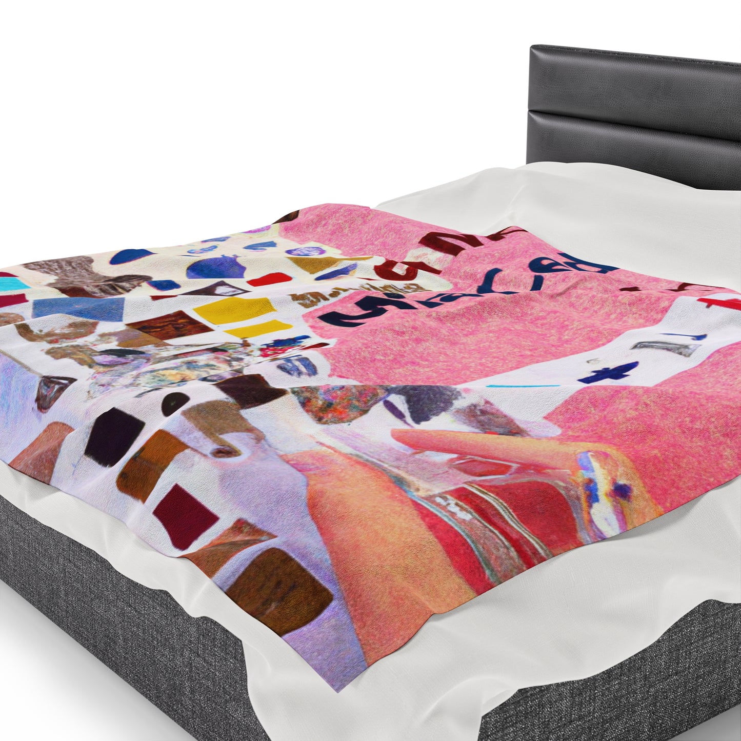 "Building an Online Identity: A Social Media Collage" - The Alien Velveteen Plush Blanket