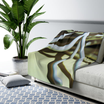 "Abstract Artistry: Constructing Emotion from Common Objects" - The Alien Sherpa Fleece Blanket