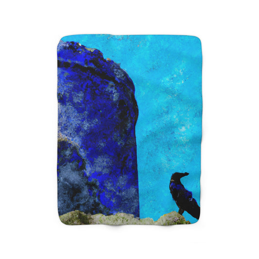 "Crow's Perch on a Waning Tower" - The Alien Sherpa Fleece Blanket