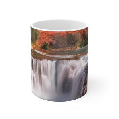 "Capturing Nature's Beauty: Crafting an Iconic Landscape in Vibrant Art" - The Alien Ceramic Mug 11 oz