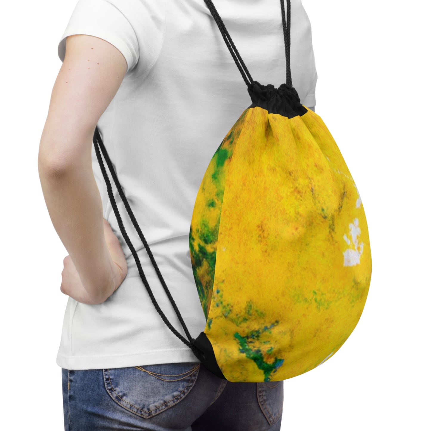 "Exploring Colorful Textures"- The Alien Drawstring Bag