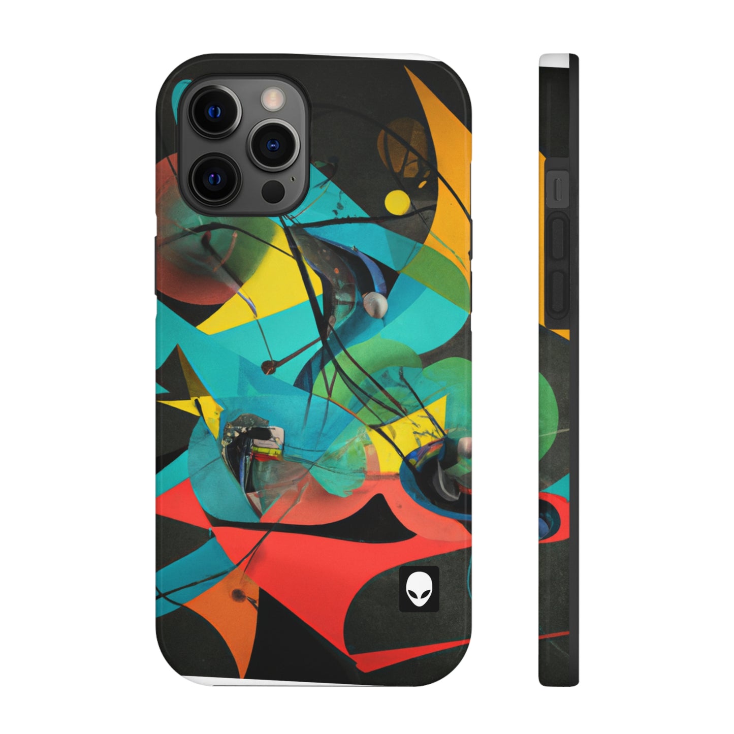 „Illusionäre Perspektive: Ein bunter Tanz des Lichts“ – The Alien Tough Phone Cases