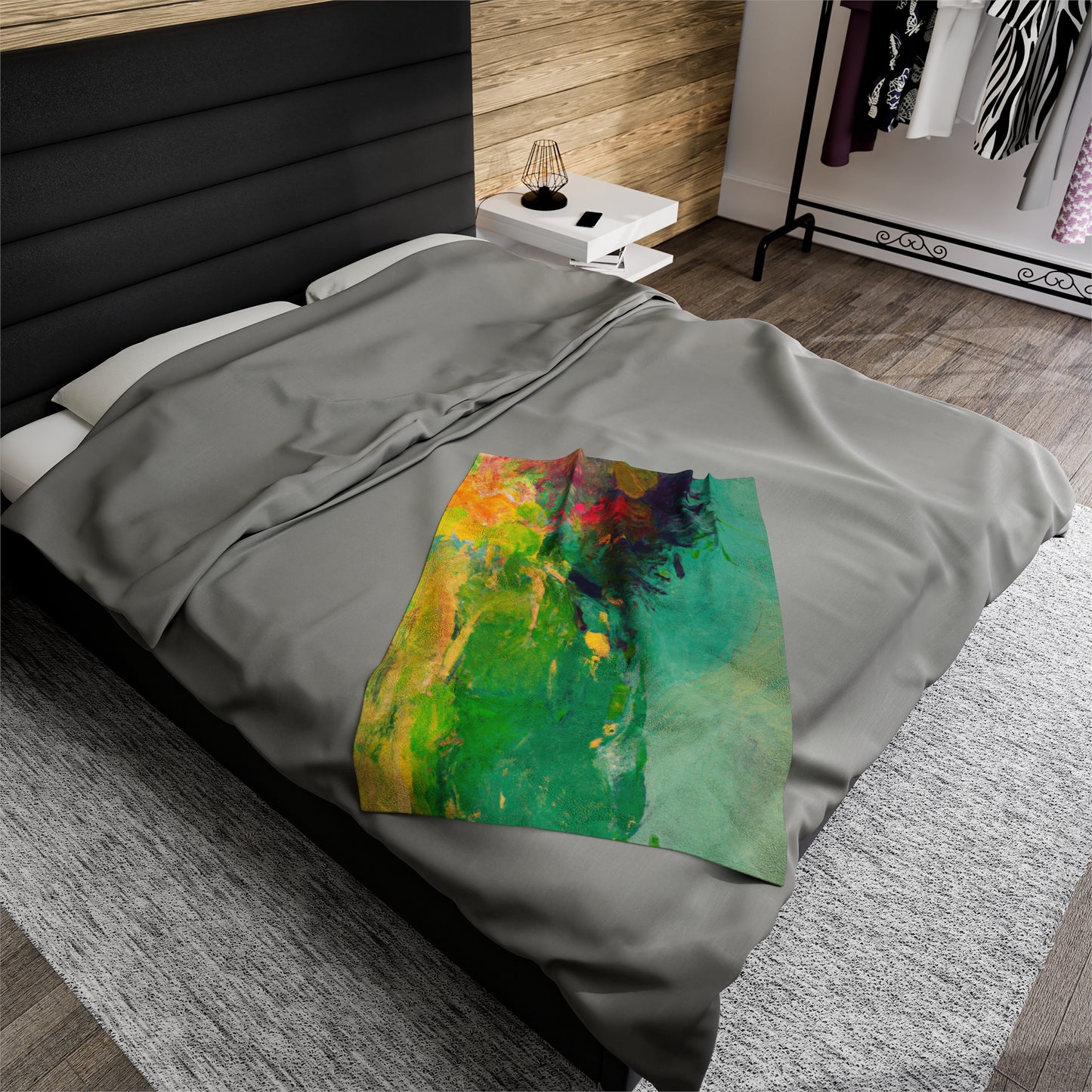 "A Lazy Summer's Day: An Abstract Ode" - The Alien Velveteen Plush Blanket