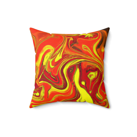 "Abstract Energy in Motion" - The Alien Square Pillow