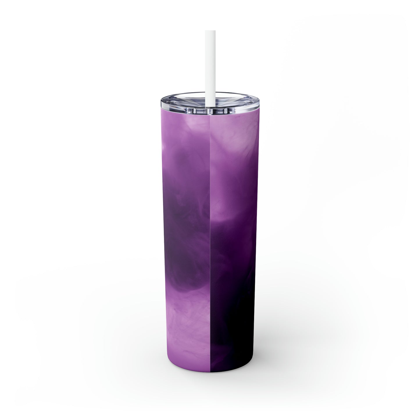 Pruple Smoke - The Alien Maars® Skinny Tumbler with Straw 20oz