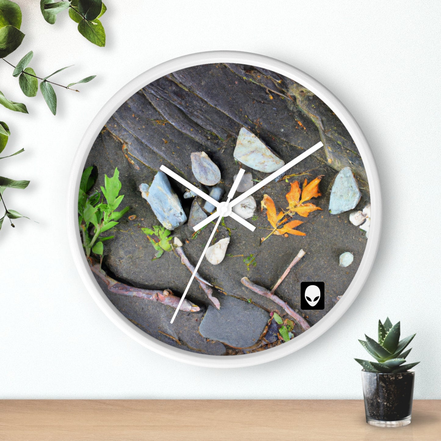 "Elementos de la naturaleza: creación de un paisaje creativo" - El reloj de pared alienígena