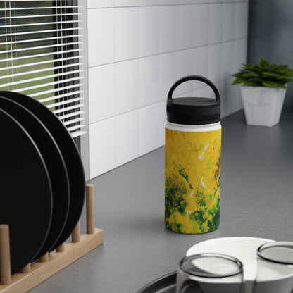 "Exploring Colorful Textures" - The Alien Stainless Steel Water Bottle, Handle Lid