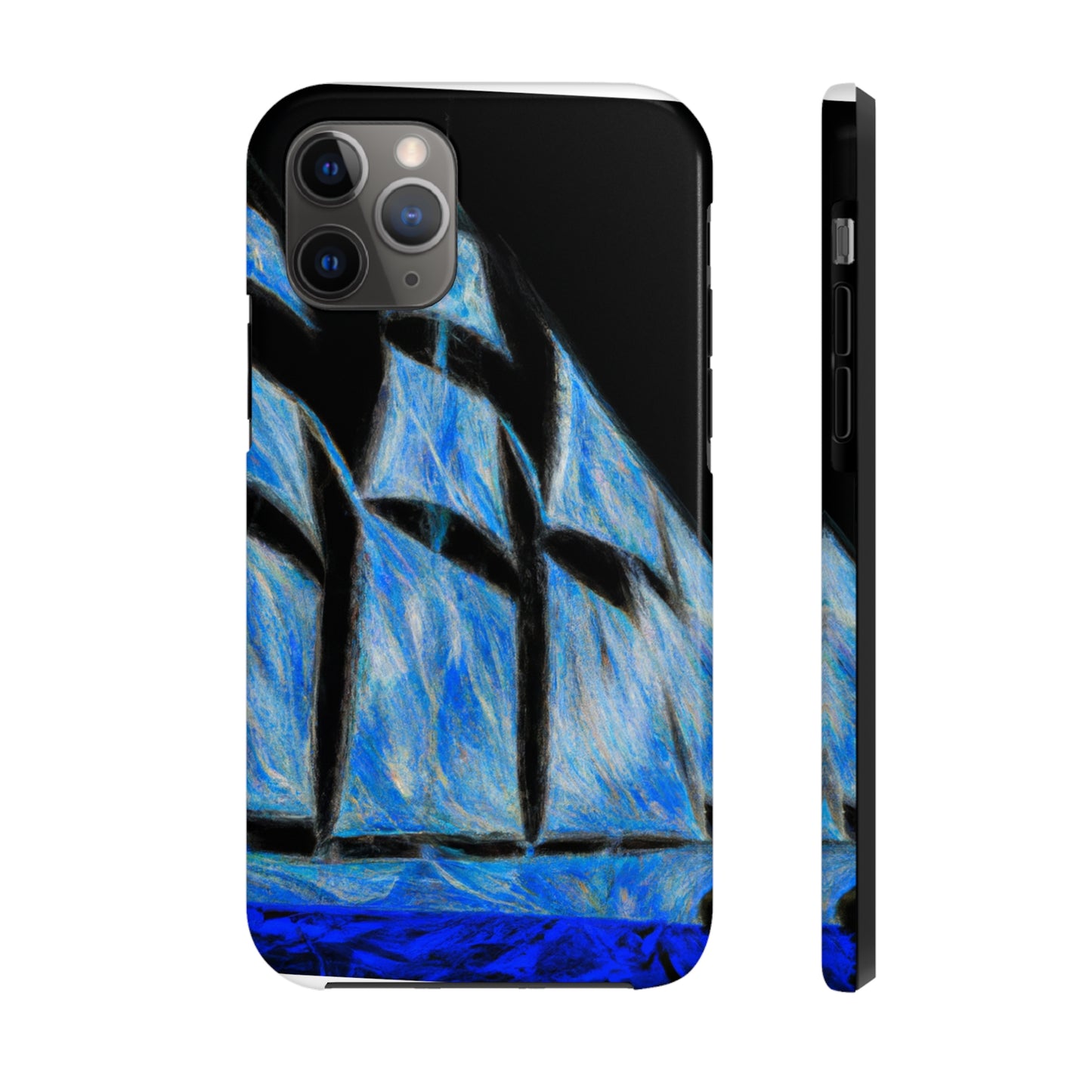 „El velero azul y las velas blancas: Una aventura de libertad en el mar“ – The Alien Tough Phone Cases