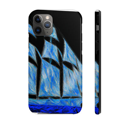 "El velero azul y las velas blancas: Una aventura de libertad en el mar" - The Alien Tough Phone Cases