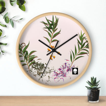 "Exploring Nature's Palette: An Experiment in Abstract Art" - The Alien Wall Clock