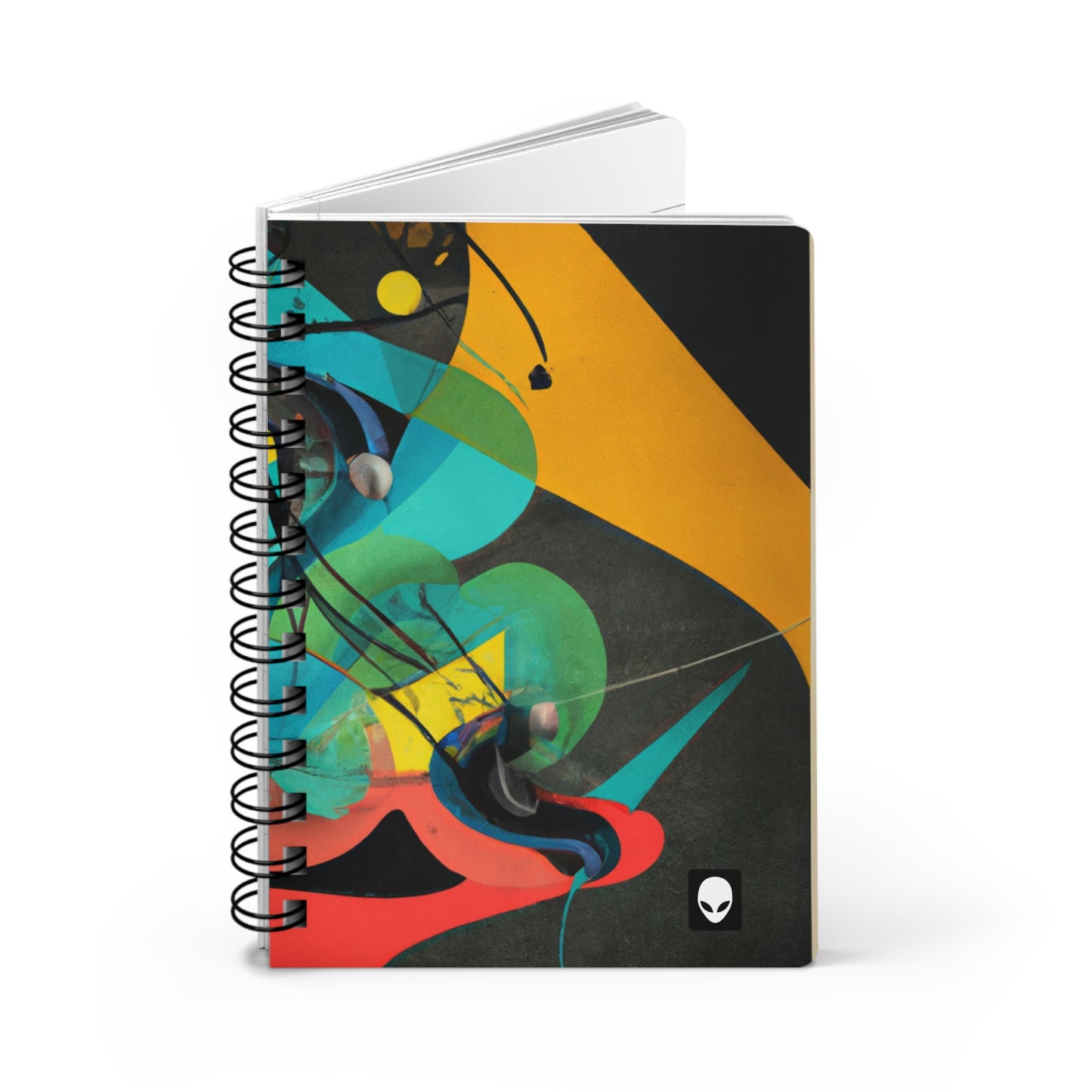 "Illusionary Perspective: A Colorful Dance of Light" - The Alien Spiral Bound Journal