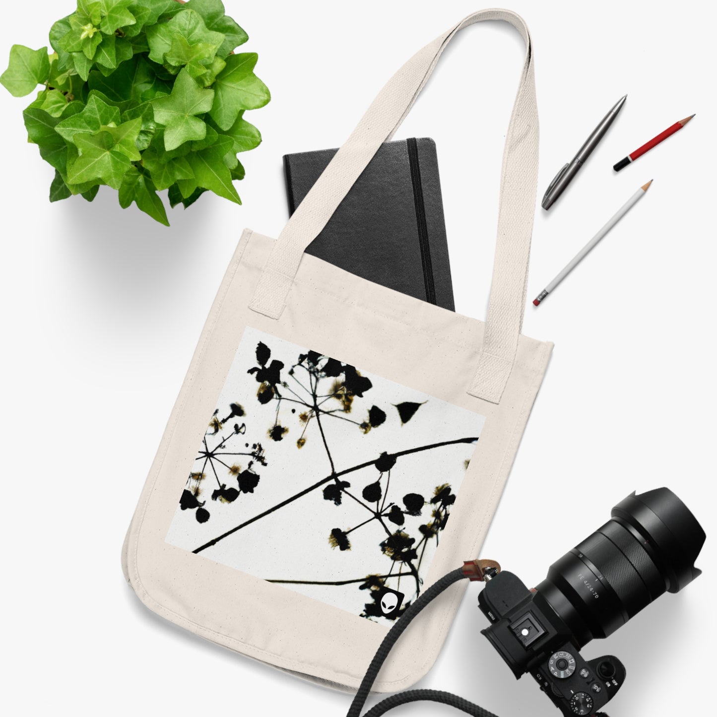 "A Light and Shadow Illumination" - The Alien Eco-friendly Tote Bag