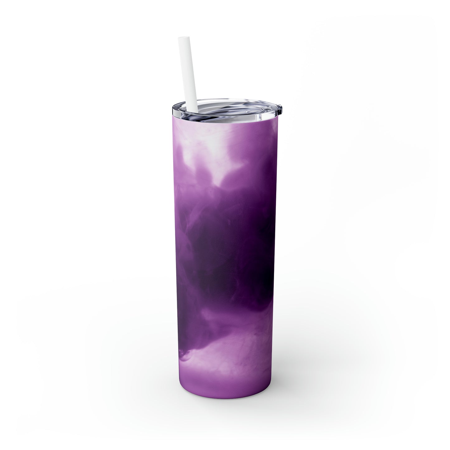 Pruple Smoke - The Alien Maars® Skinny Tumbler with Straw 20oz