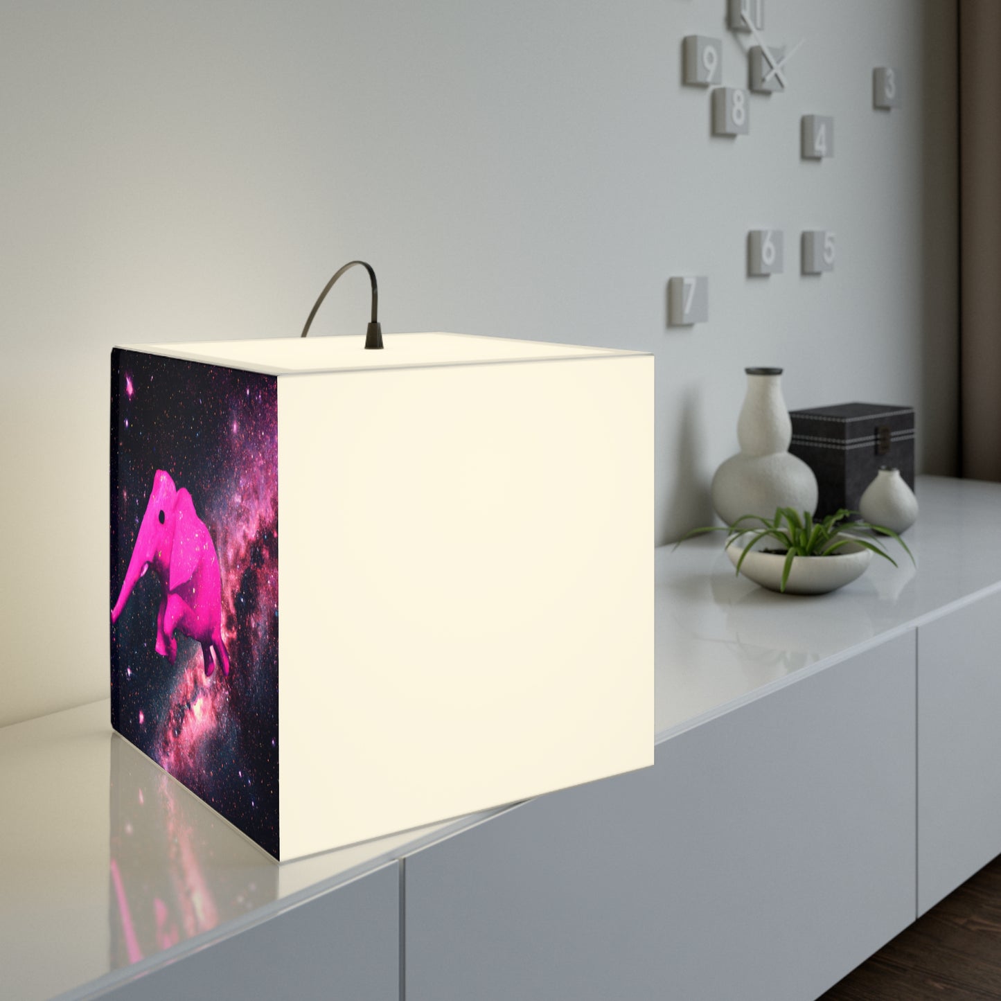 "Majestic Pinkelephant Exploration" - The Alien Light Cube Lamp