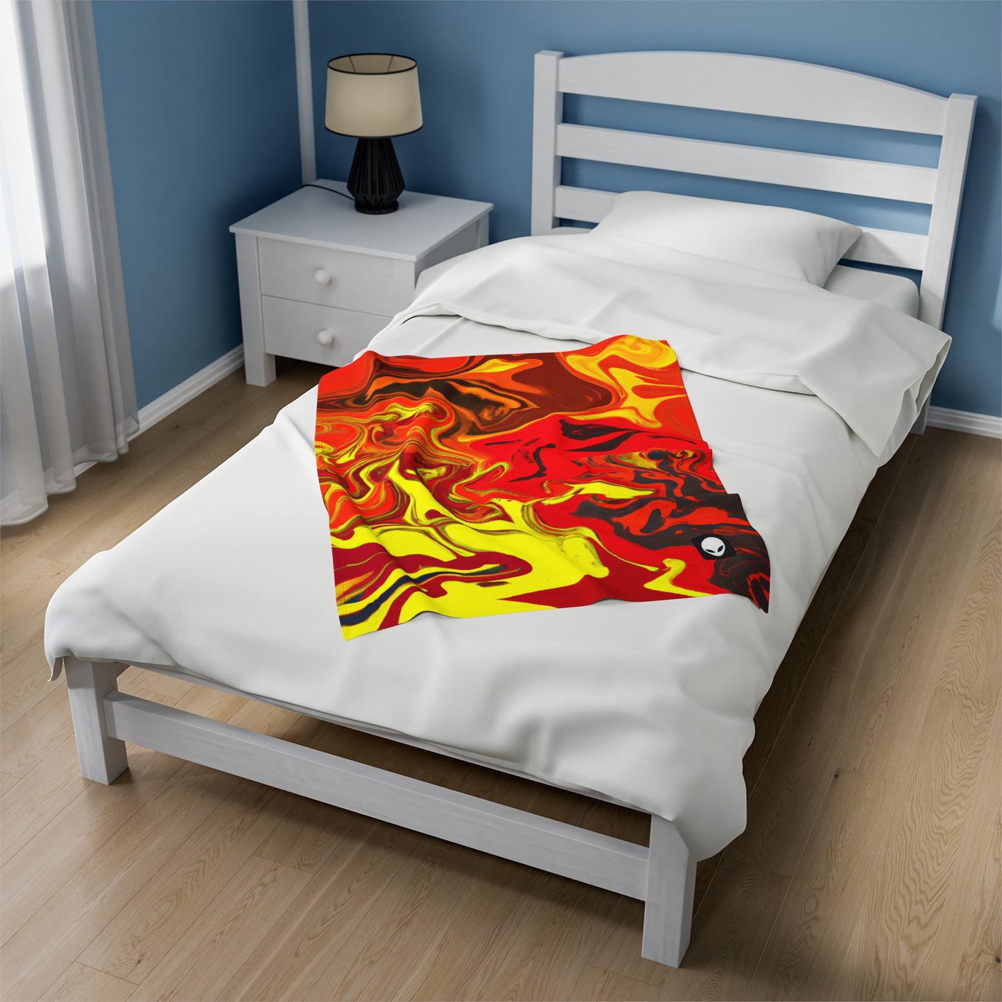 "Abstract Energy in Motion" - The Alien Velveteen Plush Blanket