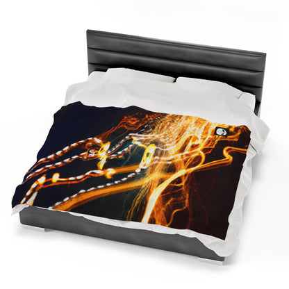 "Chaotic Disruption: An Abstract Exploration" - The Alien Velveteen Plush Blanket